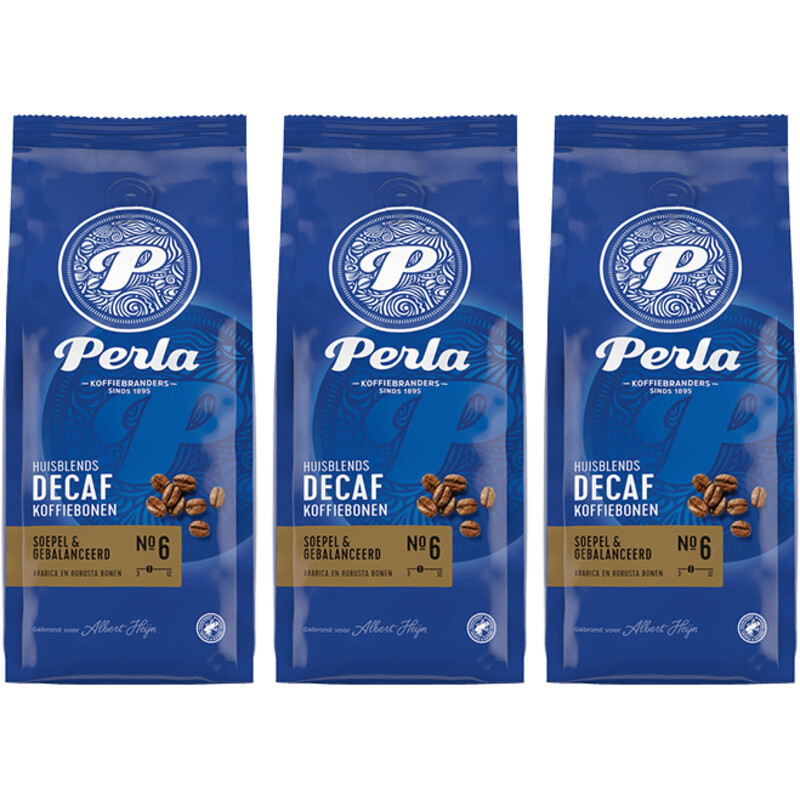 Perla Huisblends Decaf koffiebonen 3-pack